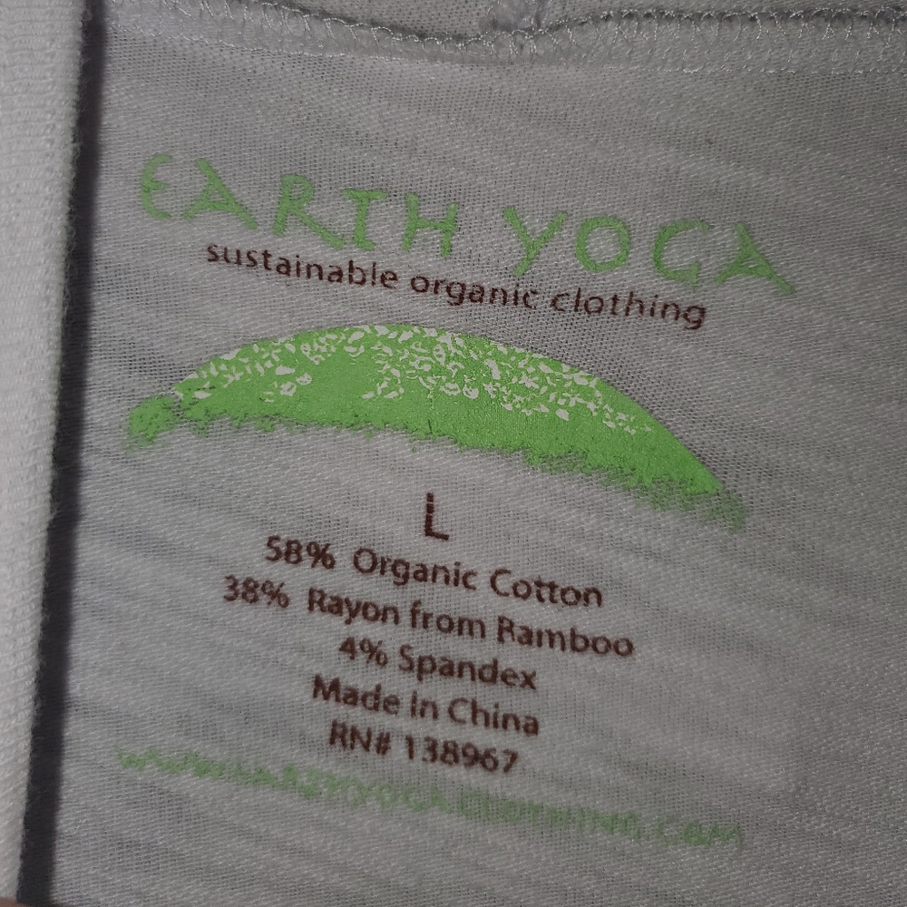 Earth Yoga Organic Cotton Ombre Fade Casual Yoga Hoodie Long Sleeve Pink Large - Picture 4 of 4